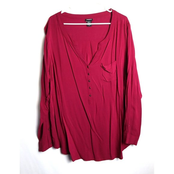 Torrid SZ 3 EUC HARPER GEORGETTE PULLOVER BLOUSE - Picture 1 of 3